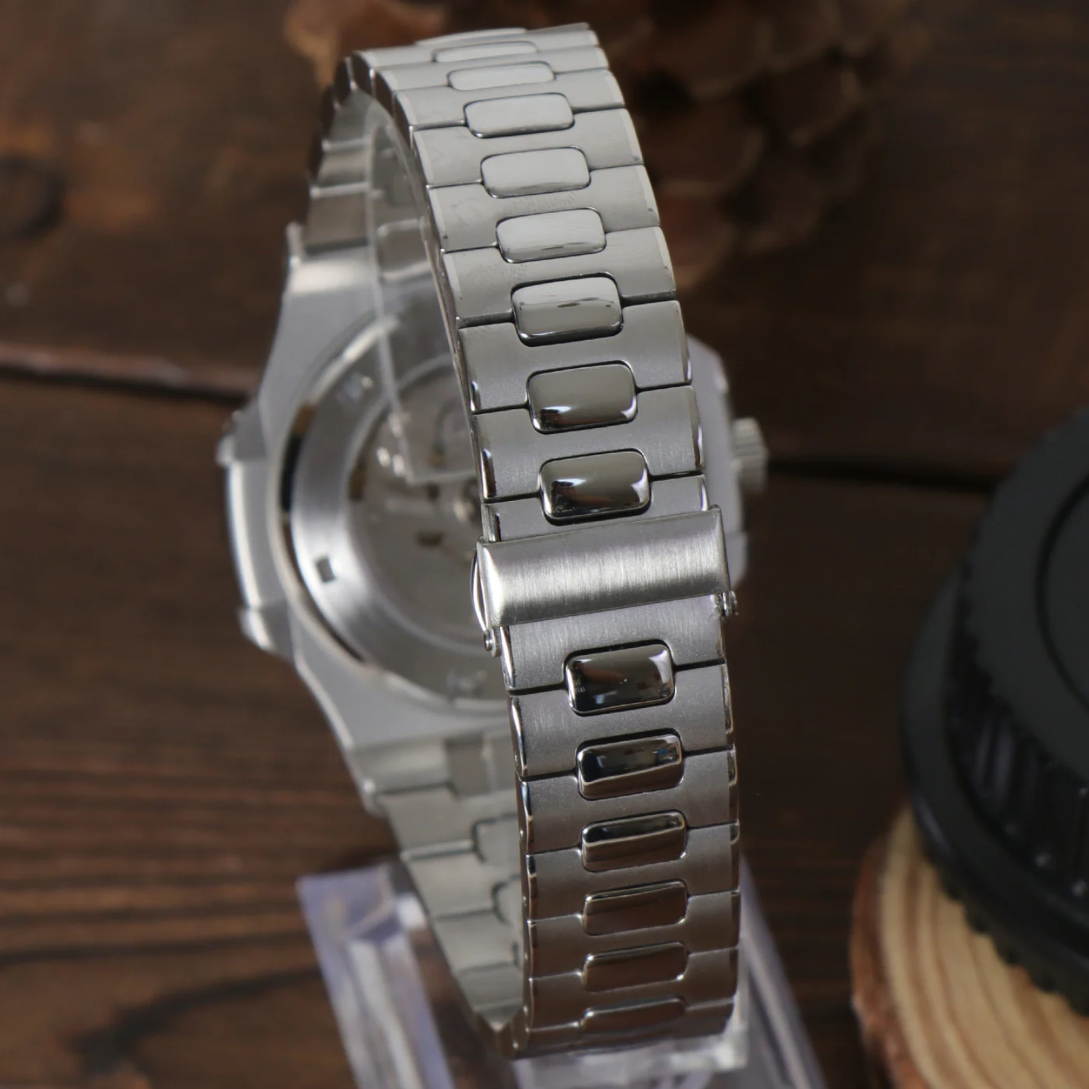 NAUTIKO | Silver Black Open Heart