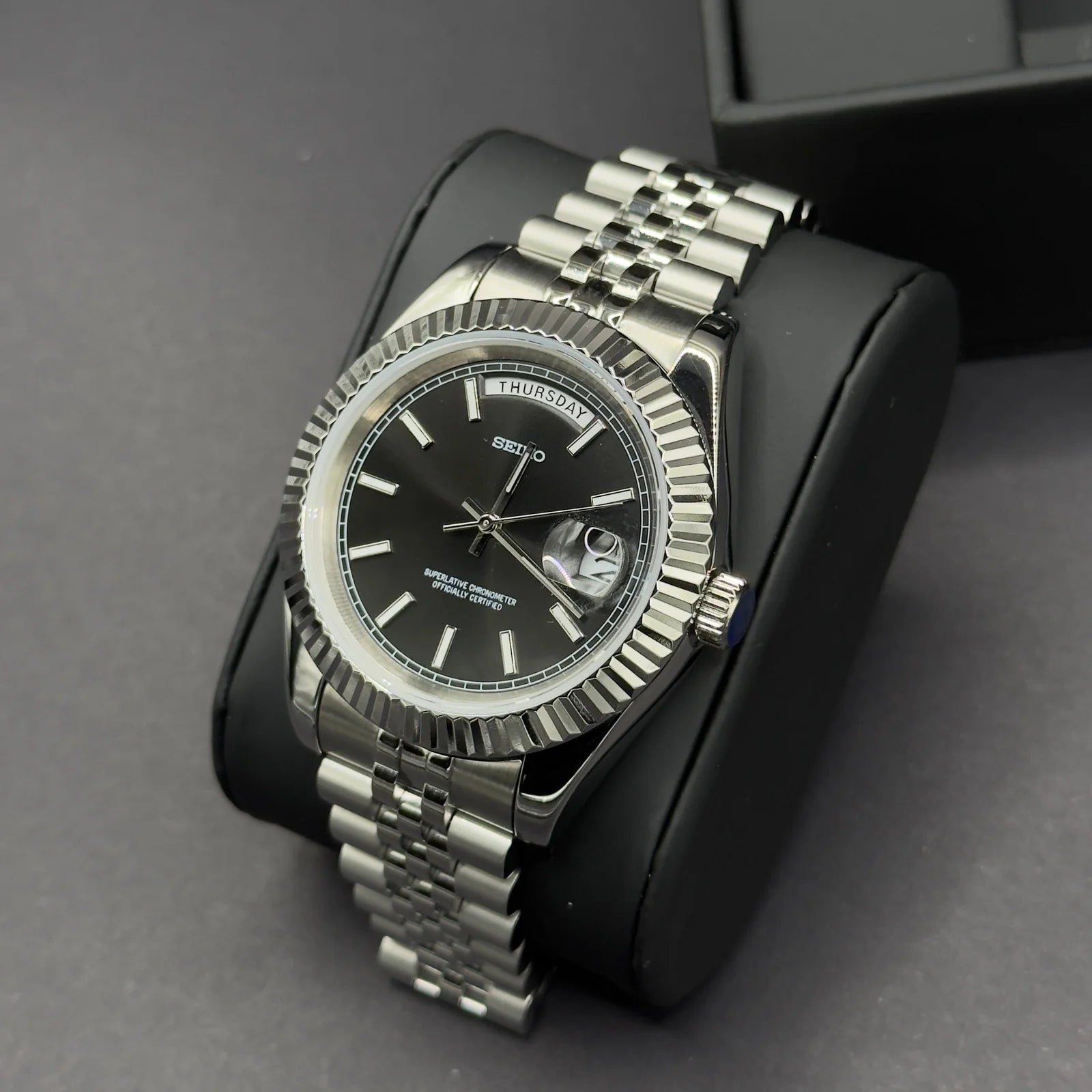 SEIKOJUST | Day-Date Black