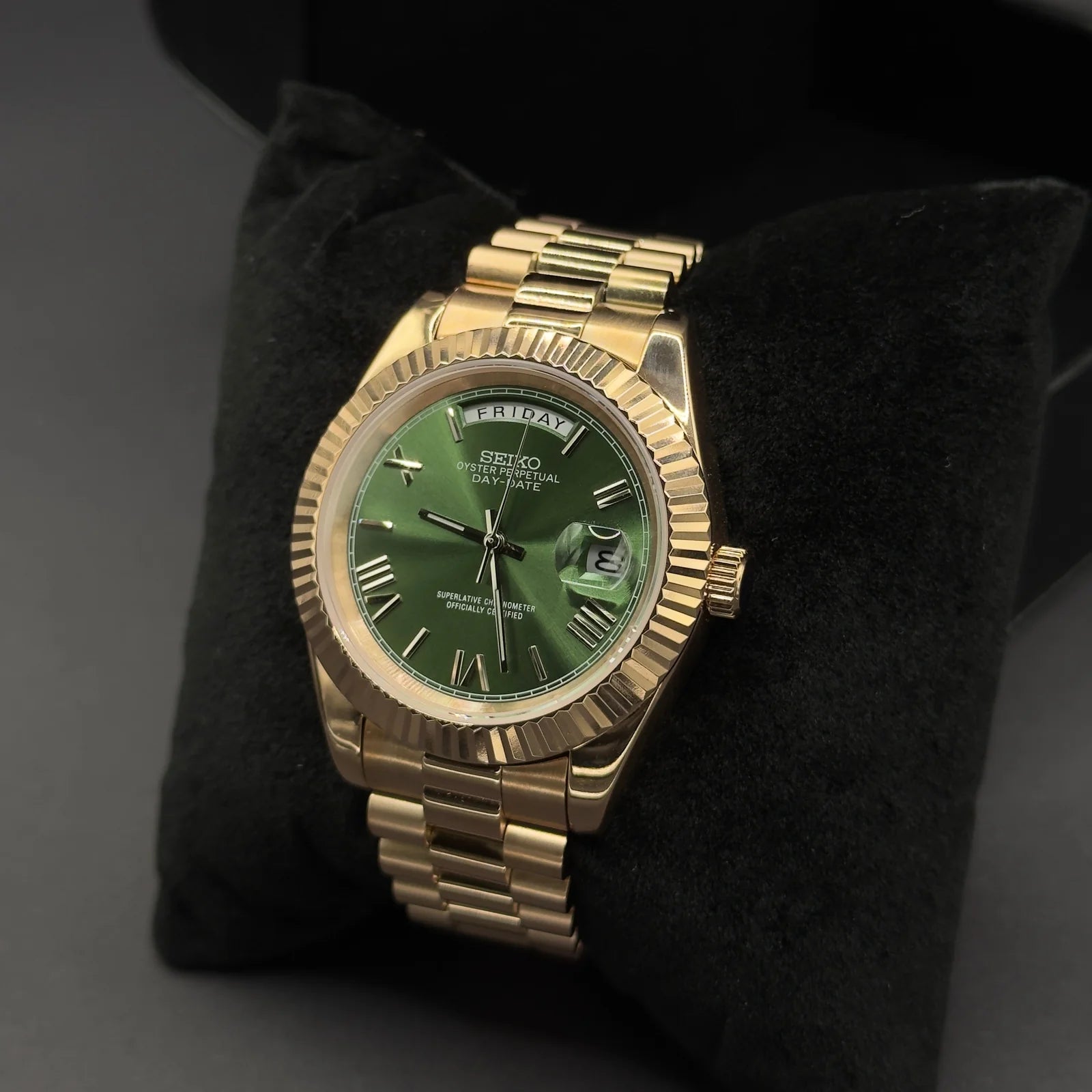SEIKOJUST | Day-Date Mint Green Rose Gold