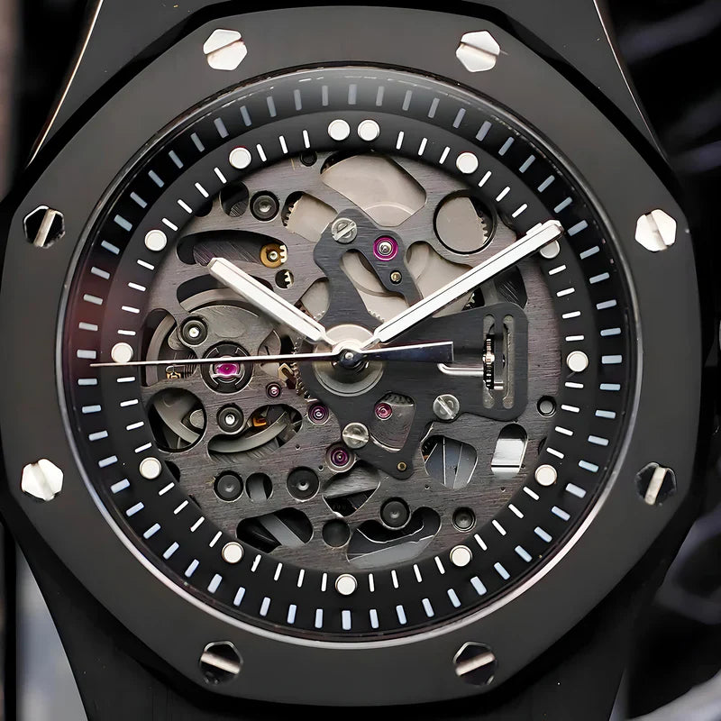 ROYAL SEIKOAK | Black Steel Skeleton