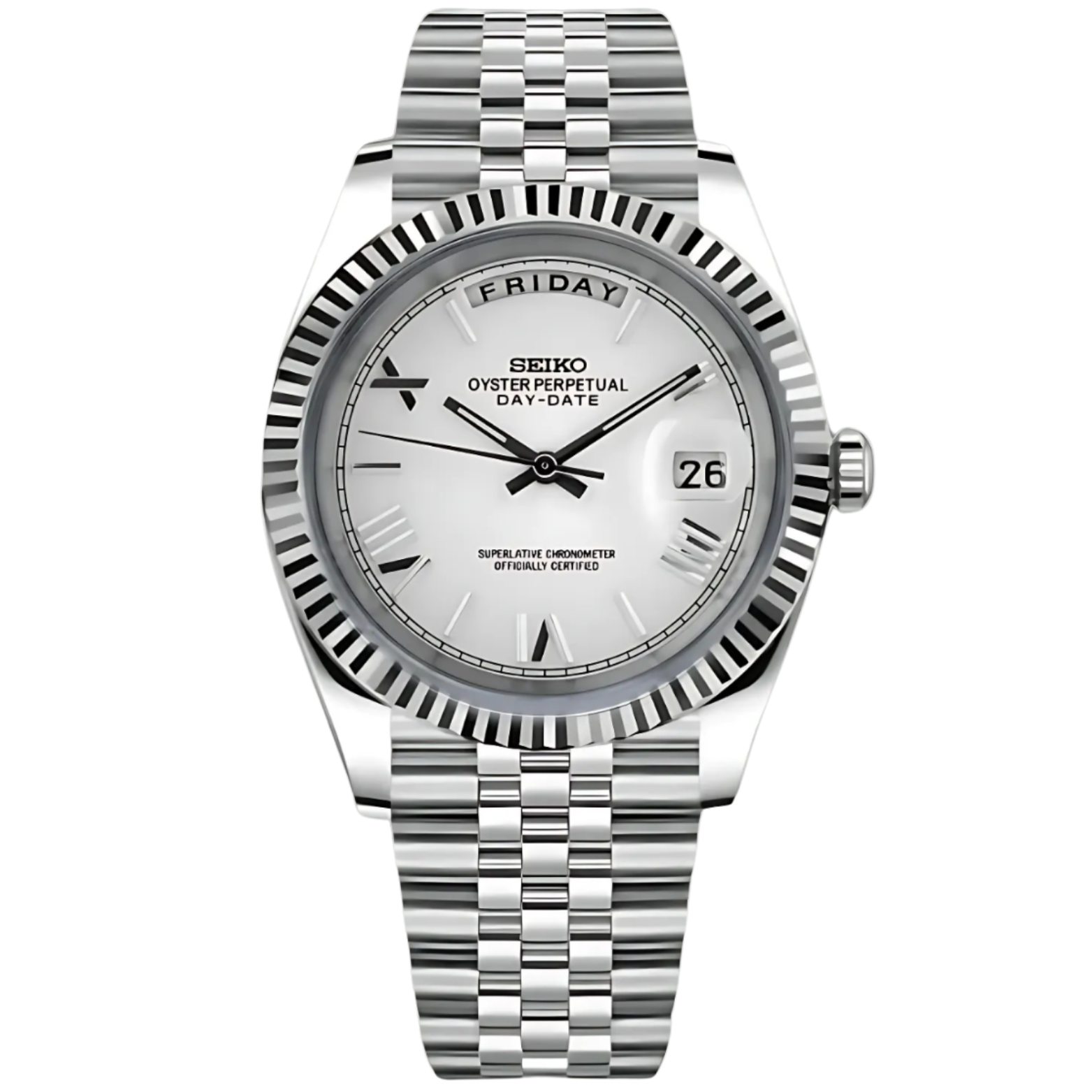 SEIKOJUST | Daye-Date Roman White