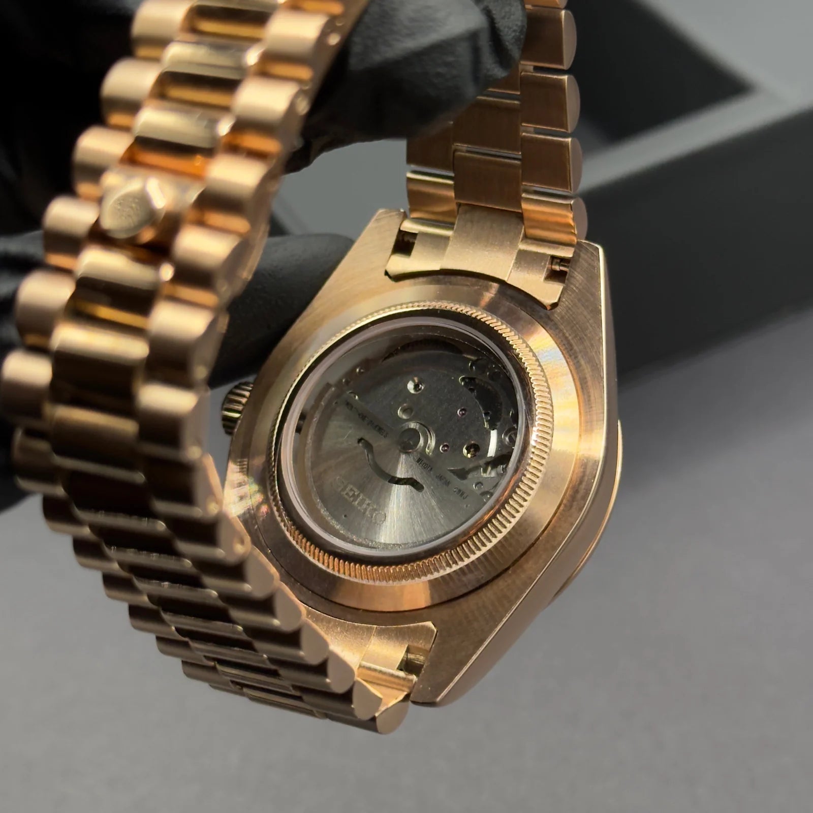 SEIKOJUST | Day-Date Rose Gold Chocolate
